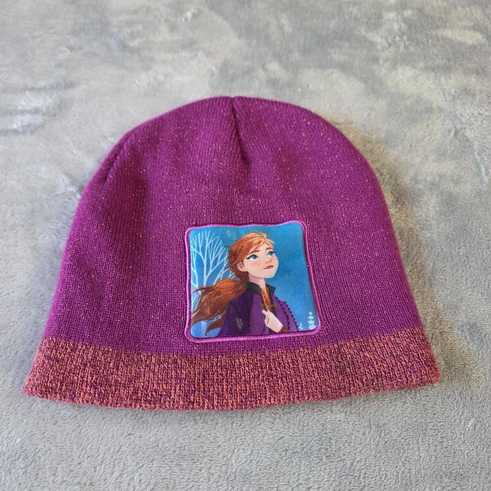 Disney Girls Frozen 2 Anna Beanie-OSFM-Purple